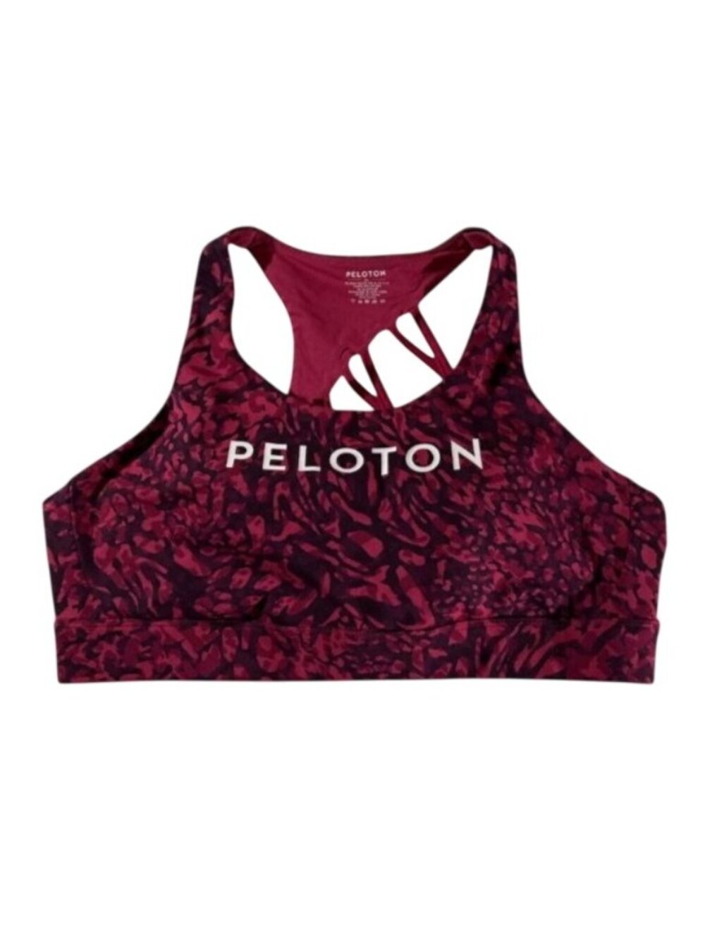Peloton Cadent Strappy Fast Bra Logo Activewear Pink XXL